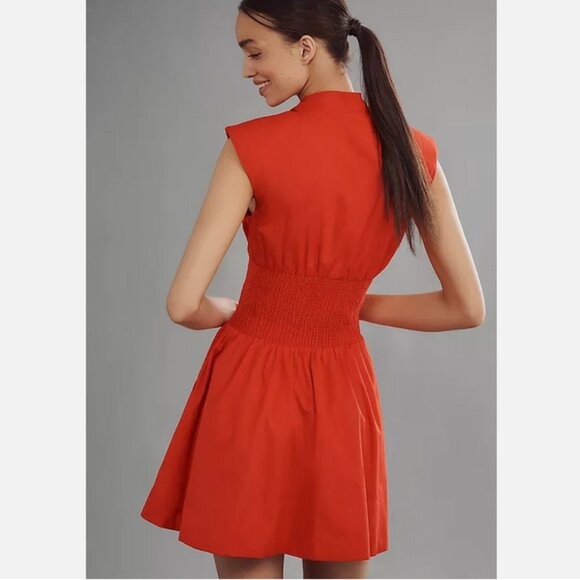 Anthropologie The Tommie Zip Front Mini Shirt Dress Red Size XL NWT - Picture 3 of 4